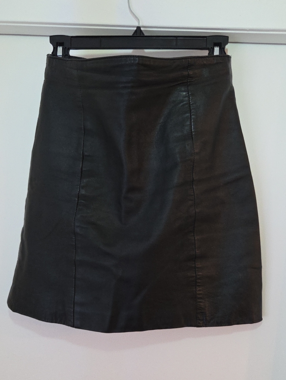 Vintage Wilson Black 100% Leather Mini Skirt